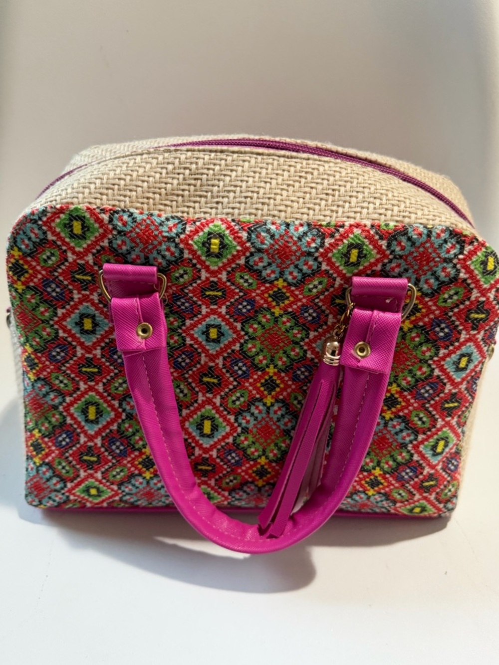 Stylish Pink Patterned Bag